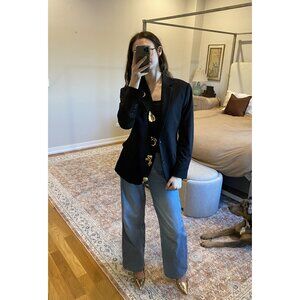 Reworked Black Tapered Blazer Size 38S